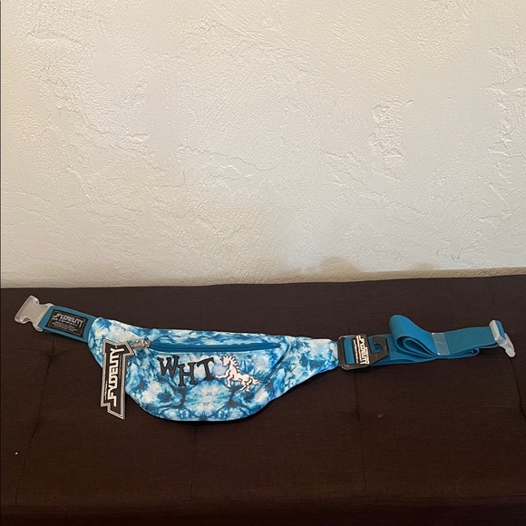 FYDEUTY BAG COMPANY Other - ( 0316) Unisex Blue Tie-Dye Fanny Pack W/ WHT Horse Art